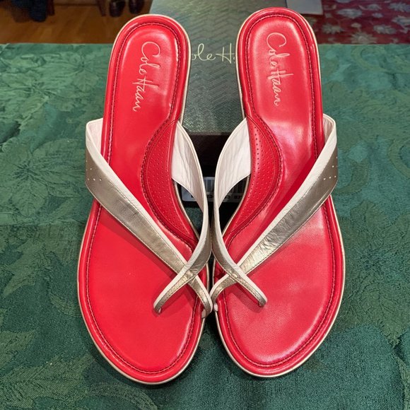 Cole Haan Laetitia Air Thong Sandal Anthracite Patent & Leather 11B - Picture 1 of 6